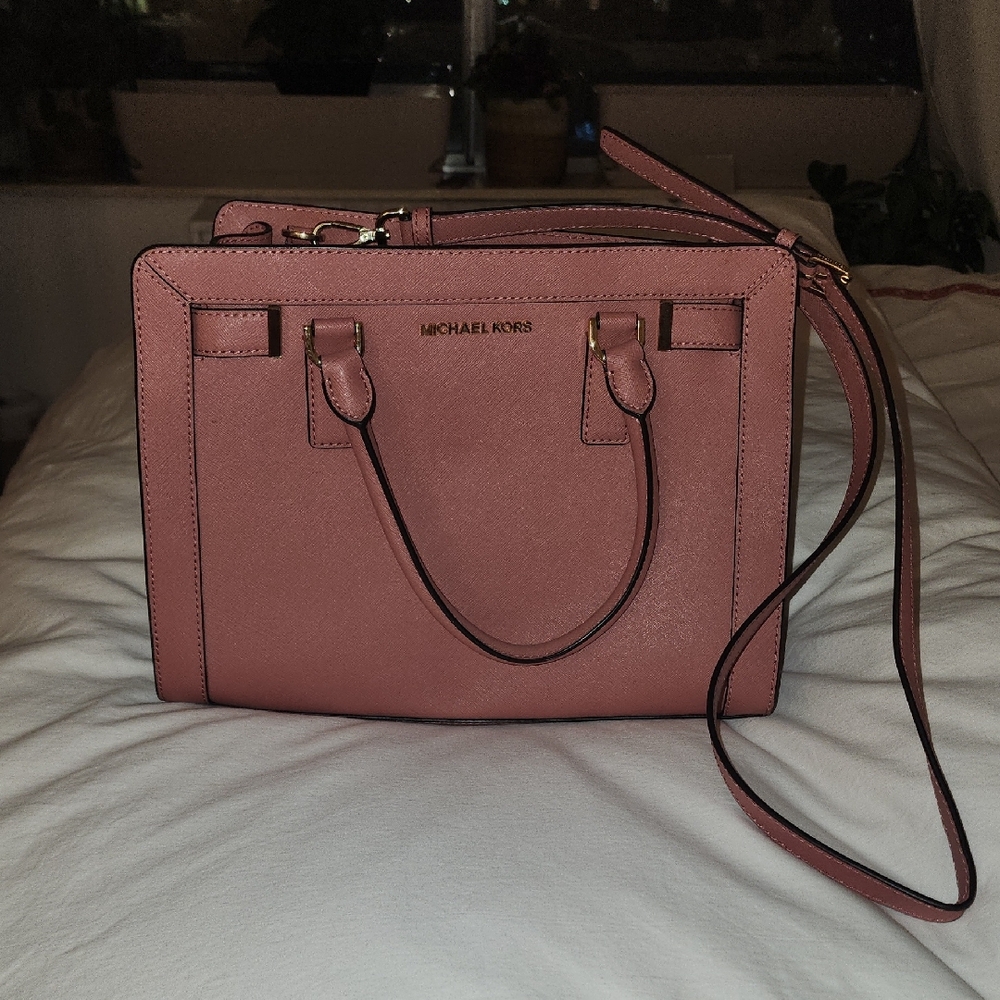 Michael Kors Dusty Rose Pink Handbag Leather Purse